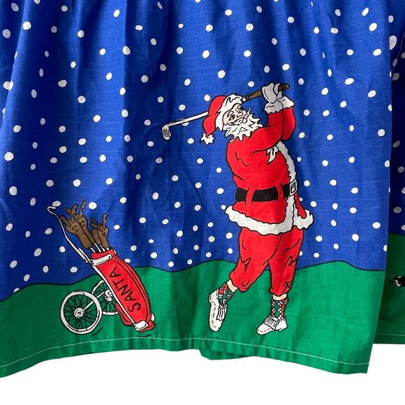VINTAGE 90s Boxers by Varsity Golfing Santa Christmas Boxer Shorts Size XL 40-42 - Picture 2 of 5